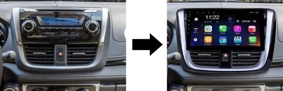 Pantalla Toyota Yaris Vios 2013 al 2017 | Radio de pantalla Android 10 pulgadas carplay / androidauto inalámbrico
